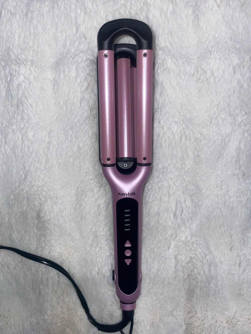 Wavytalk Pink Triple Barrel Hair Waver – Beach Waves Curling Iron